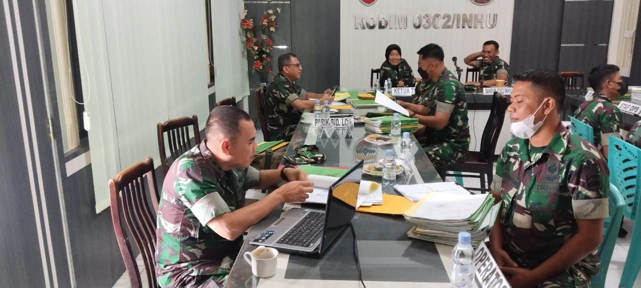 Kodim 0302 Inhu Terima Kunjungan Kerja Tim Wasrik Itdam I BB