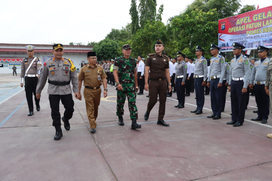 Kapolres Inhu Pimpin Apel Gelar Pasukan Ops Patuh LK 2023
