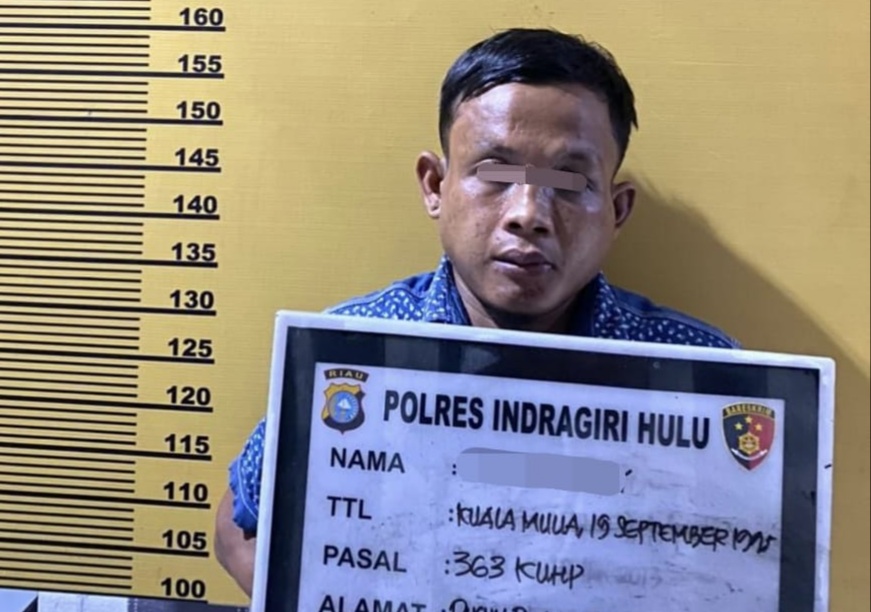 Pelaku Pencuri Kotak Infak Kematian Masjid Al-Iklhas Dibekuk Polres Inhu