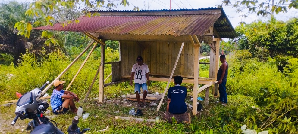 Desa Danau Tiga Hidupkan Kembali Siskamling, Pos Kamling Rusak Mulai Diperbaiki