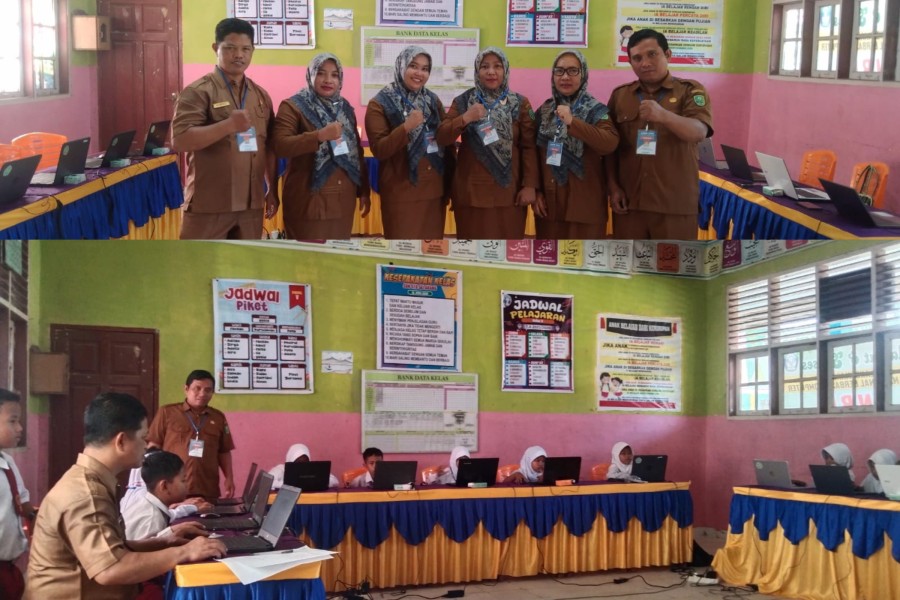 Pelaksanaan ANBK Hari Pertama di SDN 018 Sei Arang Berjalan Lancar