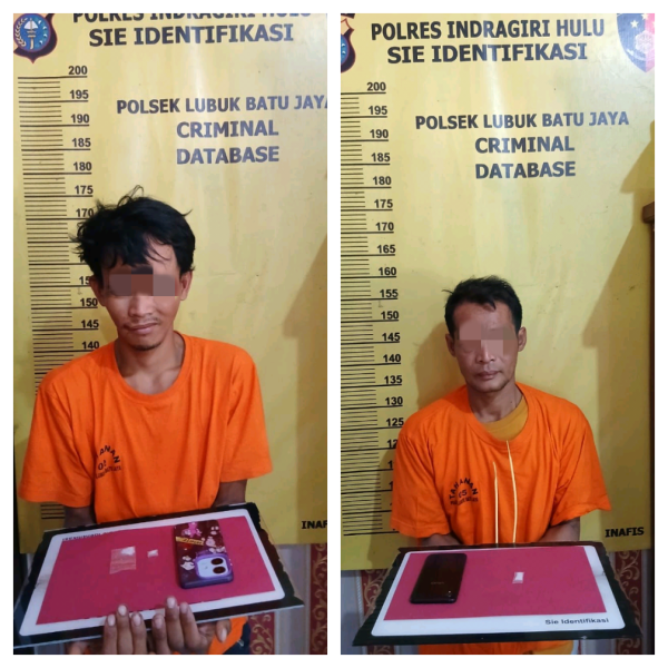 Polsek Lubuk Batu Jaya Gulung Bandar Narkoba dan Pemasoknya