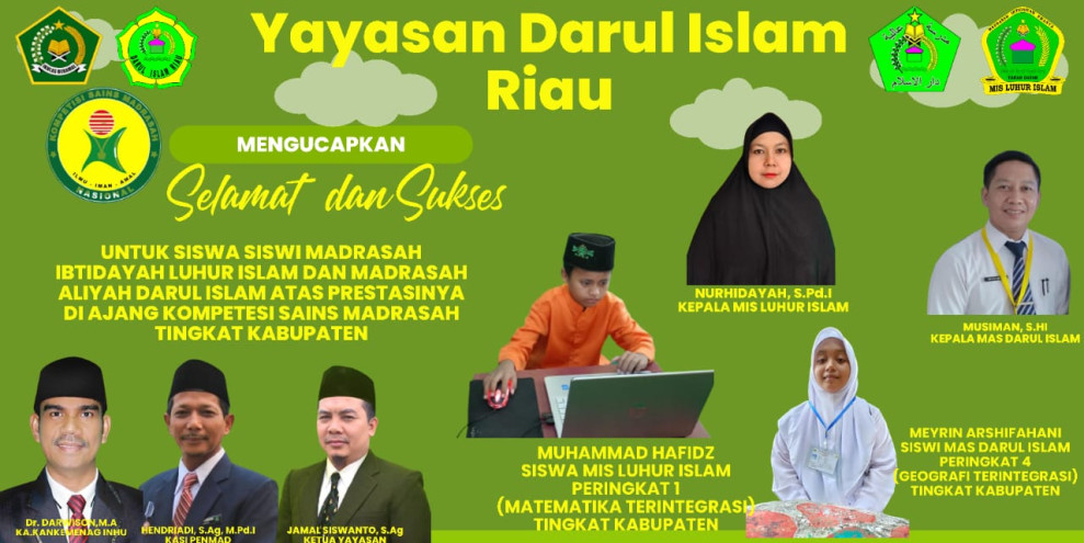 Sabet Juara I dan IV, Dua Siswa Yayasan Darul Islam Wakili Inhu, Lomba KSM Tingkat Provinsi Riau