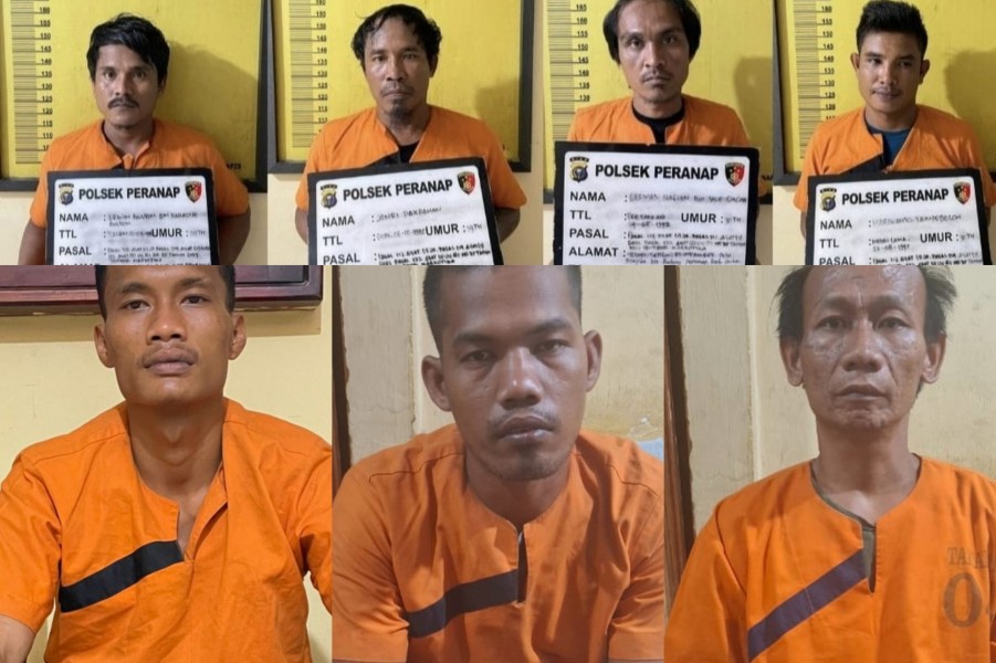 Gawat, Dalam Sehari Polsek Peranap Ringkus 7 Pelaku Penyalahguna Narkoba