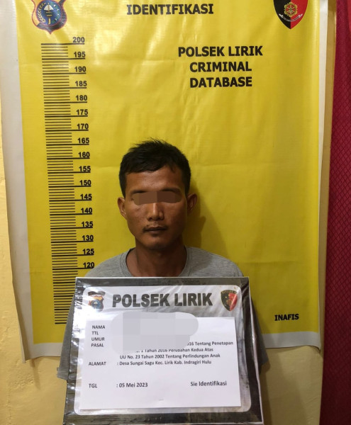Biadab ! Setubuhi Anak Tiri Hingga Hamil, Polsek Lirik Ringkus Pelaku