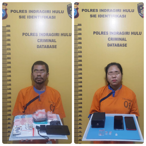 Sepasang Pengedar Sabu di Lirik, Diringkus Satres Narkoba Polres Inhu