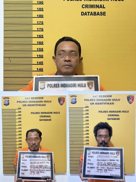 Pengembangan Kasus Karhutla, Polres Inhu Tangkap Kades Alim Cs