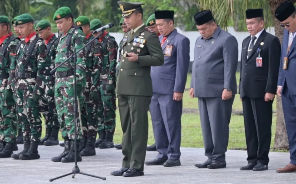 Kodim 0302/Inhu Gelar Ziarah Nasional di TMP Indra Bhakti Peringati HUT ke-80 TNI