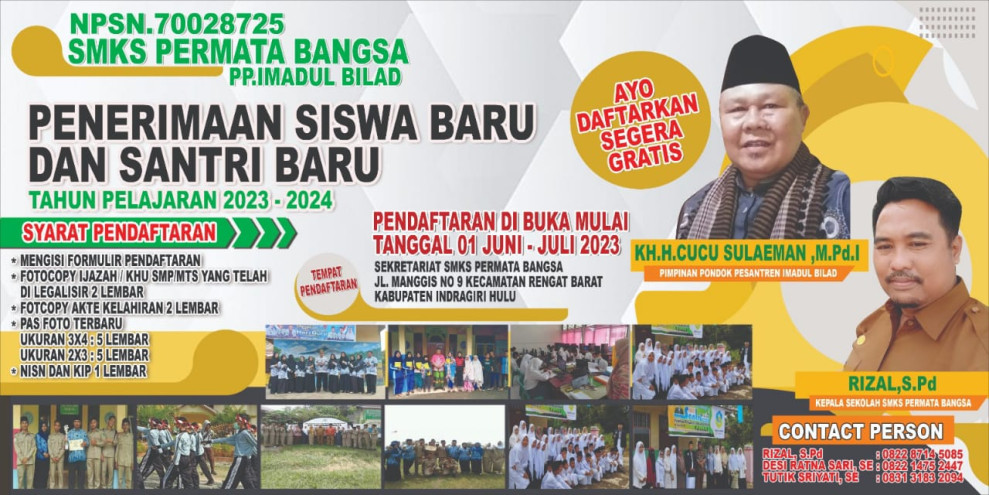 SMKS Permata Bangsa, Pematang Reba, Buka Pendaftaran Siswa Baru, Biaya Pendidikan Gratis
