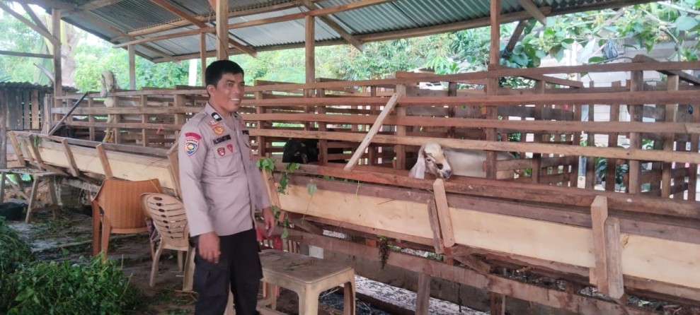 Bhabinkamtibmas Desa Seberida Tinjau Program Pekarangan Pangan Bergizi, Dukung Ketahanan Pangan Nasional