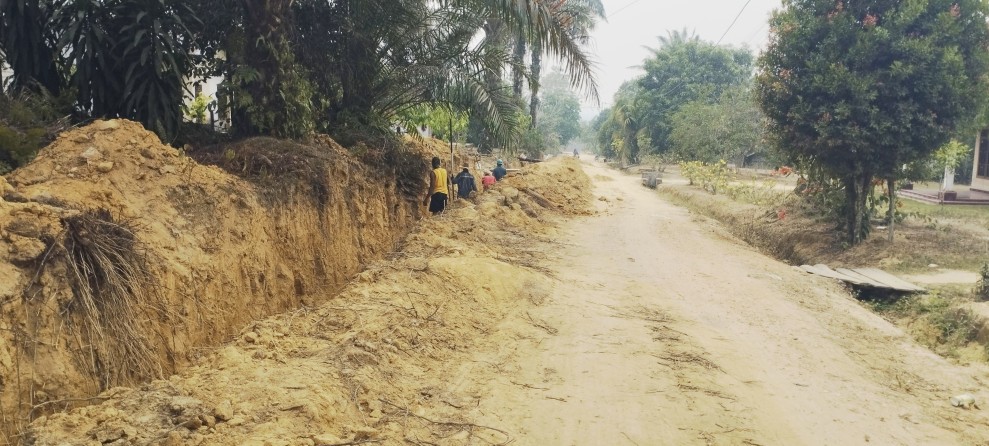Drainase 206 Meter Dibangun di Dusun Berapit Sibabat, Kades Jamini: Semoga Beri Manfaat bagi Warga
