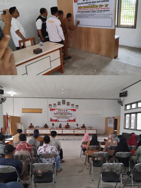 Desa Titian Resak Gelar Sosialisasi dan Deklarasi Kampung Bersinar