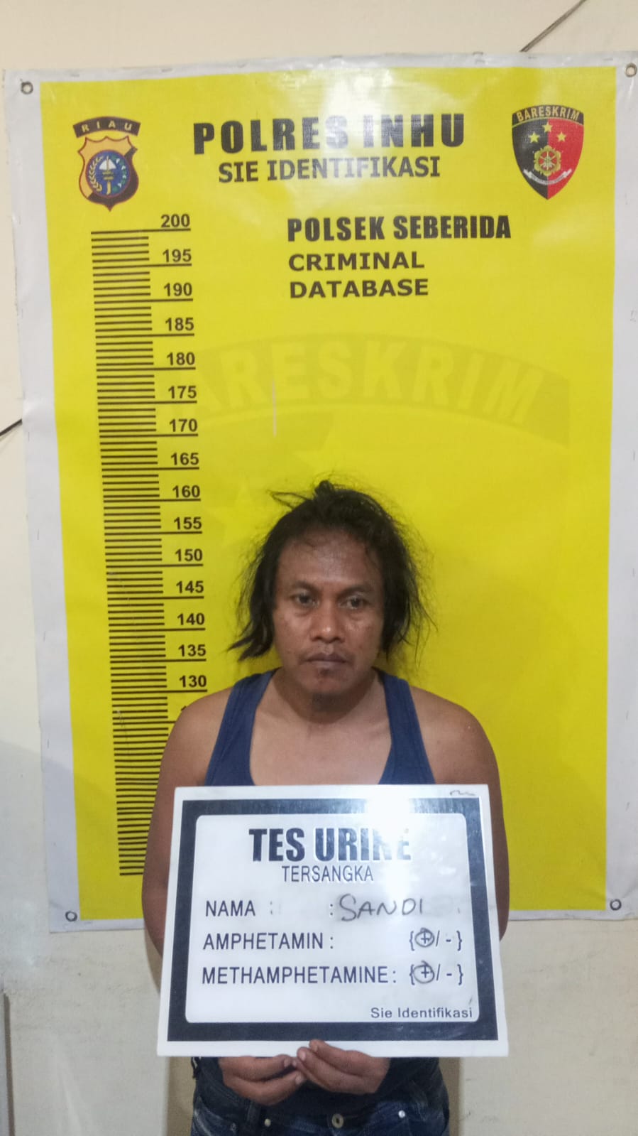 Kembali Polsek Seberida Amankan Seorang Pria Diduga Terlibat Penyalahgunaan Narkotika Jenis Sabu
