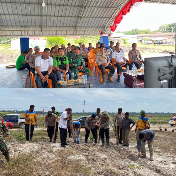 POLSEK SEBERIDA DUKUNG PROGRAM NASIONAL PENANAMAN JAGUNG SERENTAK UNTUK SWASEMBADA PANGAN 2025