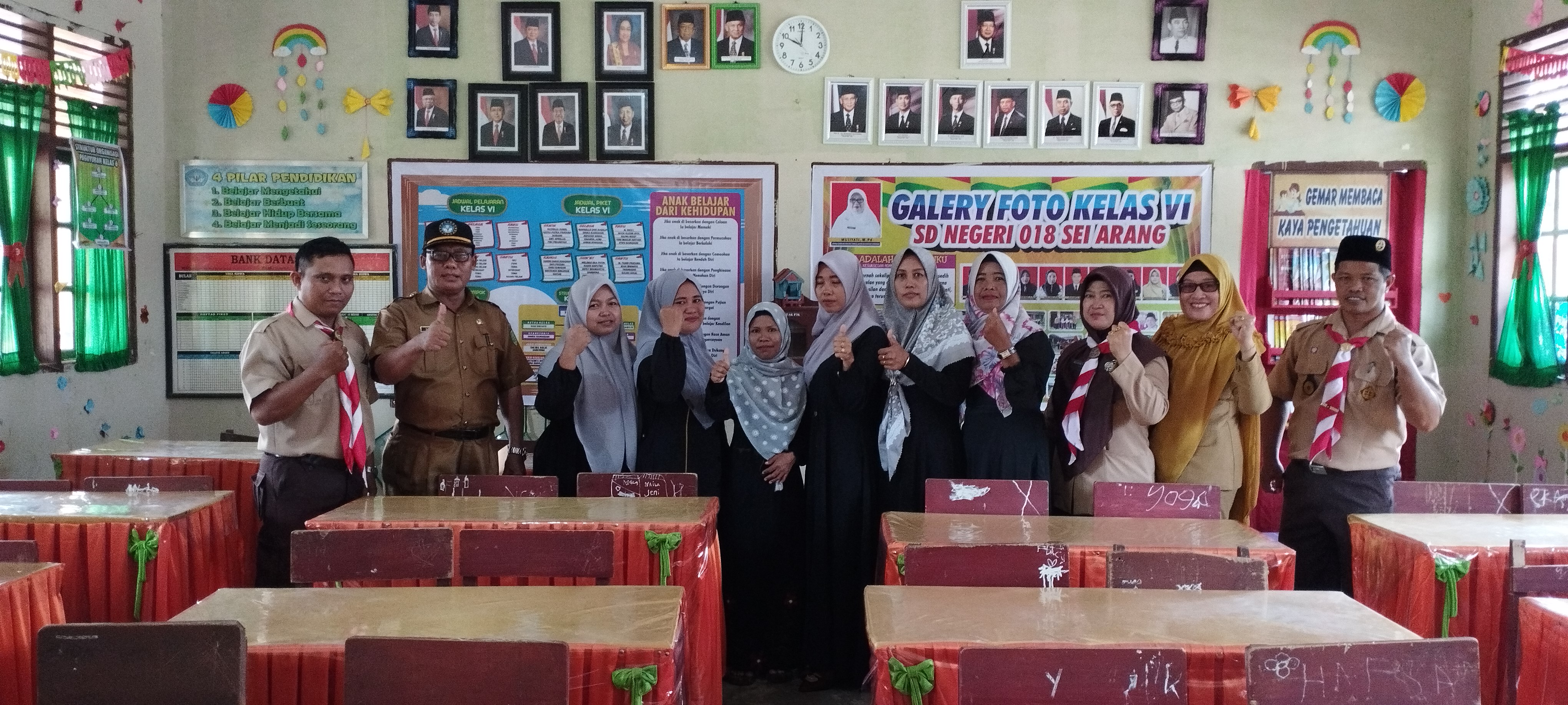 Tim Penilai, Lakukan Penilaian Lomba Kebersihan Kelas di SDN 018 Sei Arang