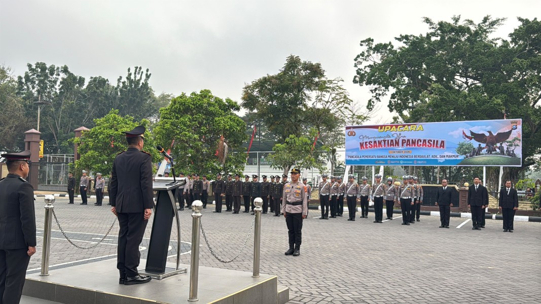 Polres Inhu Teguhkan Semangat Pancasila Lewat Upacara Hari Kesaktian Pancasila 2026