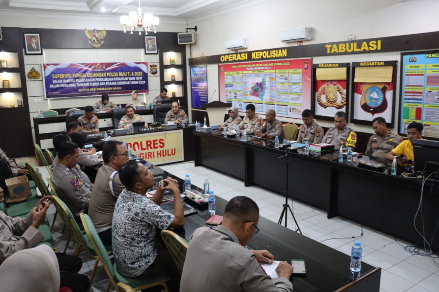 Supervisi Fungsi Keuangan, Tim Bidkeu Polda Riau Sambangi Polres Inhu