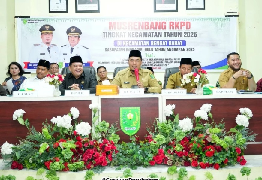 Bupati Ade dan Wabup Hendrizal Hadiri dan Buka Musrenbang Kecamatan Rengat Barat