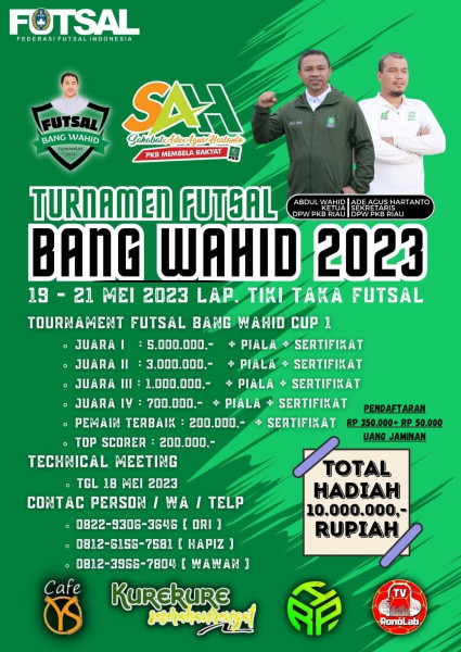 Tingkatkan Silaturahmi, Abdul Wahid Akan Gelar Turnamen Futsal