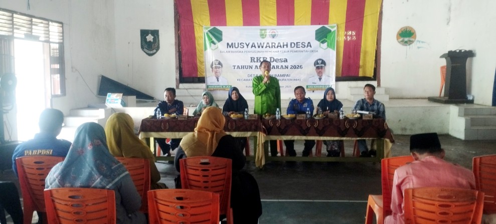 Musdes RKPDes Desa Buluh Rampai Tahun Anggaran 2026 Resmi Dibuka Camat Seberida