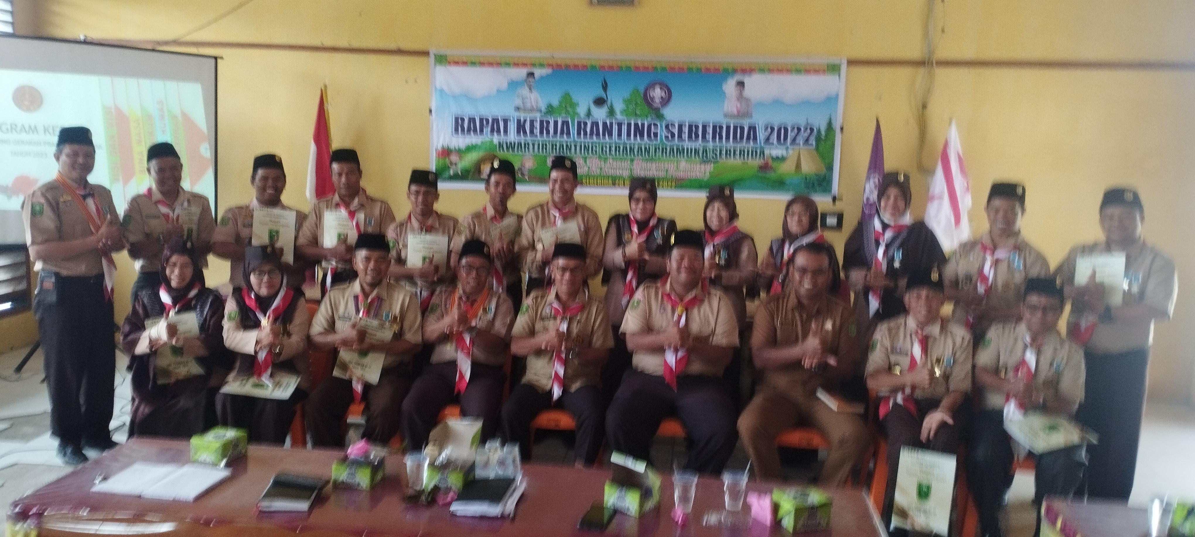 Kwarran Seberida Gelar Rapat Kerja Ranting Gerakan Pramuka 2022