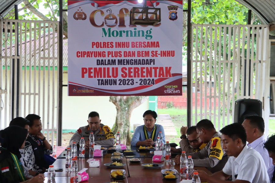 Colling System, Kapolres Inhu Coffe Morning Dengan Cipayung Plus, BPM dan BEM se Inhu