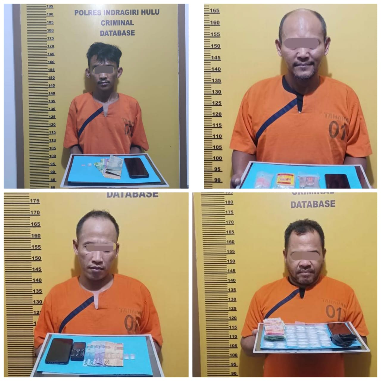 Dalam Hitungan Jam, 4 Tersangka Narkoba Digulung Polsek Seberida