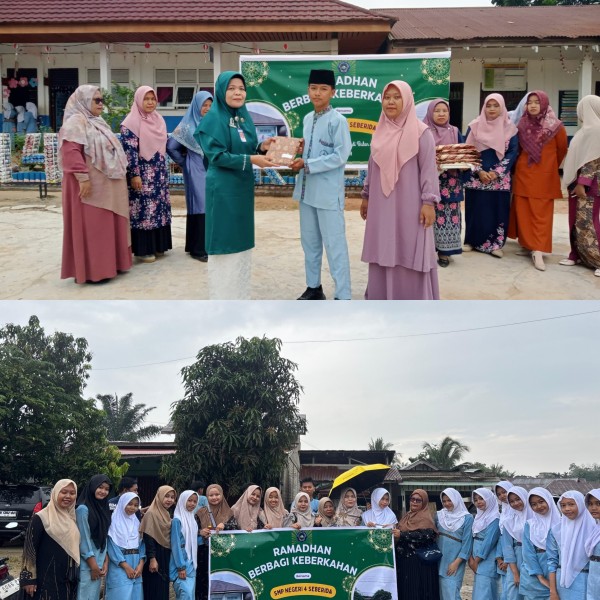 Semarak Ramadan di SMPN 4 Seberida, Santunan dan Berbagi Takjil Jadi Puncak Kegiatan