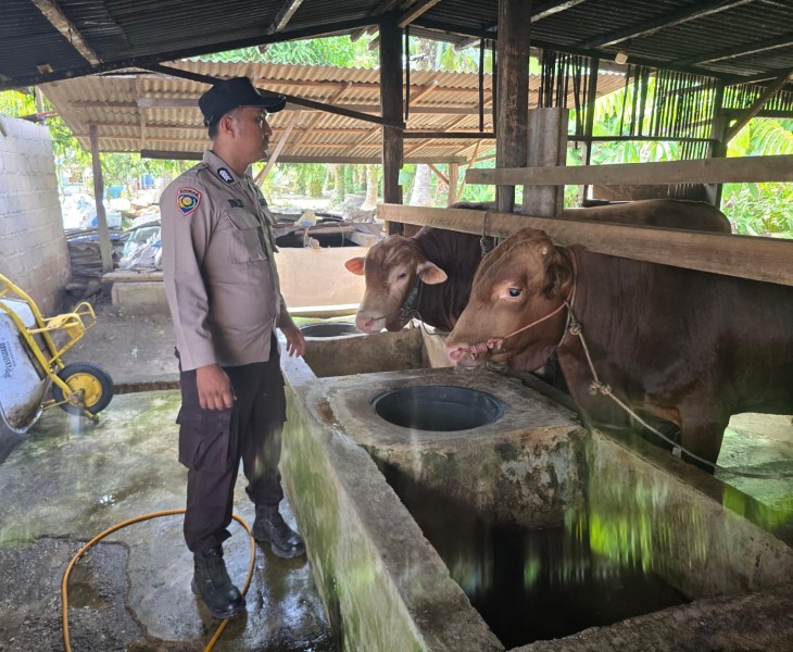 Ketahanan Pangan Dimulai dari Desa, Bhabinkamtibmas Gencarkan Pembinaan Peternak
