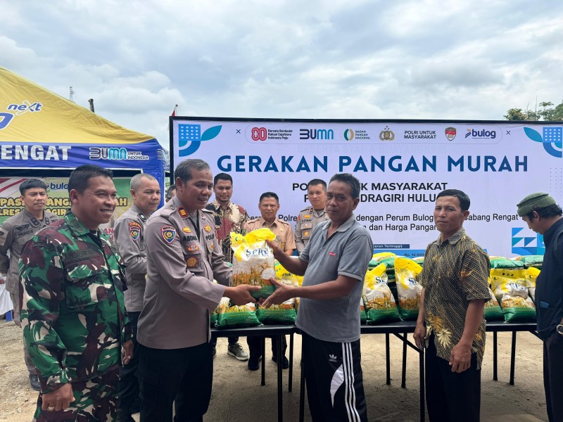 Kick Off Louncing GPM, 2,6 Ton Stok Beras SPHP Polres Inhu Ludes Diborong Warga