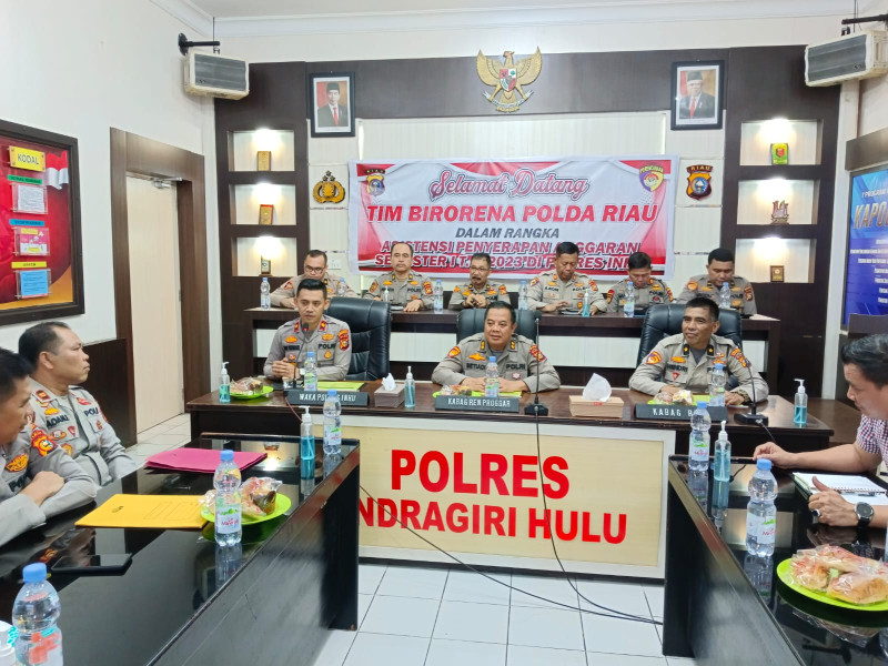 Soal Penggunaan Anggaran Semester I, Tim Rena Polda Riau Kunjungi Polres Inhu