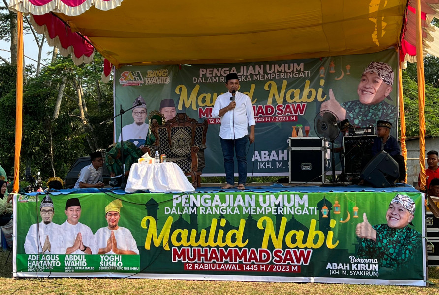 Abah H.Kirun Gemparkan Inhu, Hadir Dalam Acara Pengajian Umum Peringati Maulid Nabi