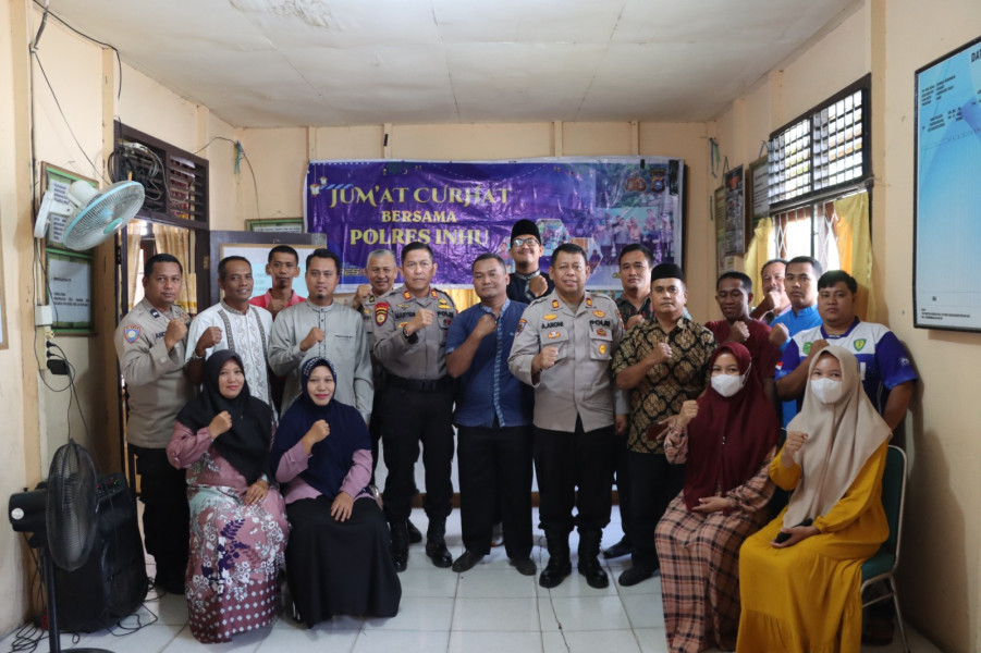 Sejumlah Masalah Warga Sungai Beringin Disampaikan Saat Jumat Curhat Polres Inhu