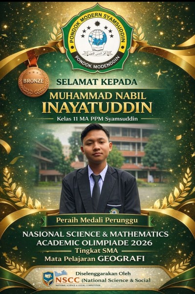 Santri Ponpes Modern Syamsuddin Raih Medali Perunggu Olimpiade Nasional 2026