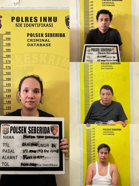 Kompak Pasutri Asal Sumut Tersandung Kasus Narkoba, Polsek Seberida Turut Amankan Pemasok
