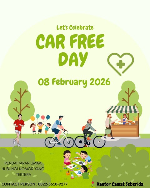 Car Free Day Belilas 2026 Akan Dimeriahkan Bazar UMKM dan Kampanye Hidup Sehat