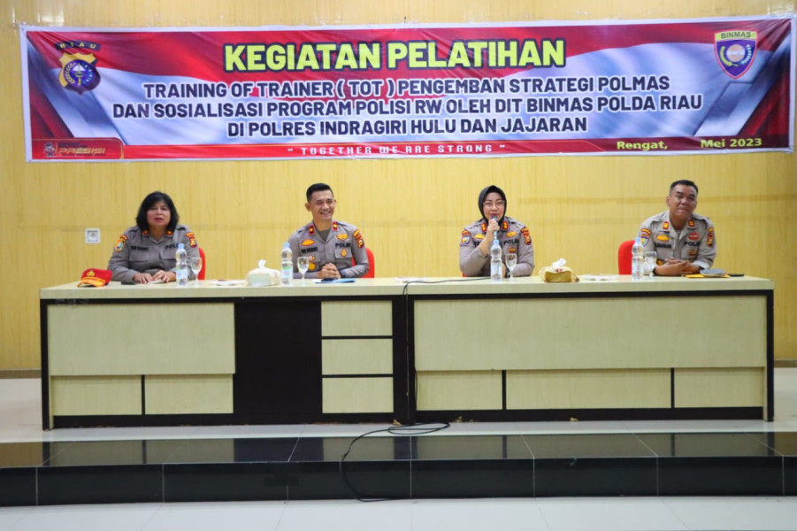 Polres Inhu Gelar TOT Pengemban Strategi Polmas dan Sosialisasi Polisi RW