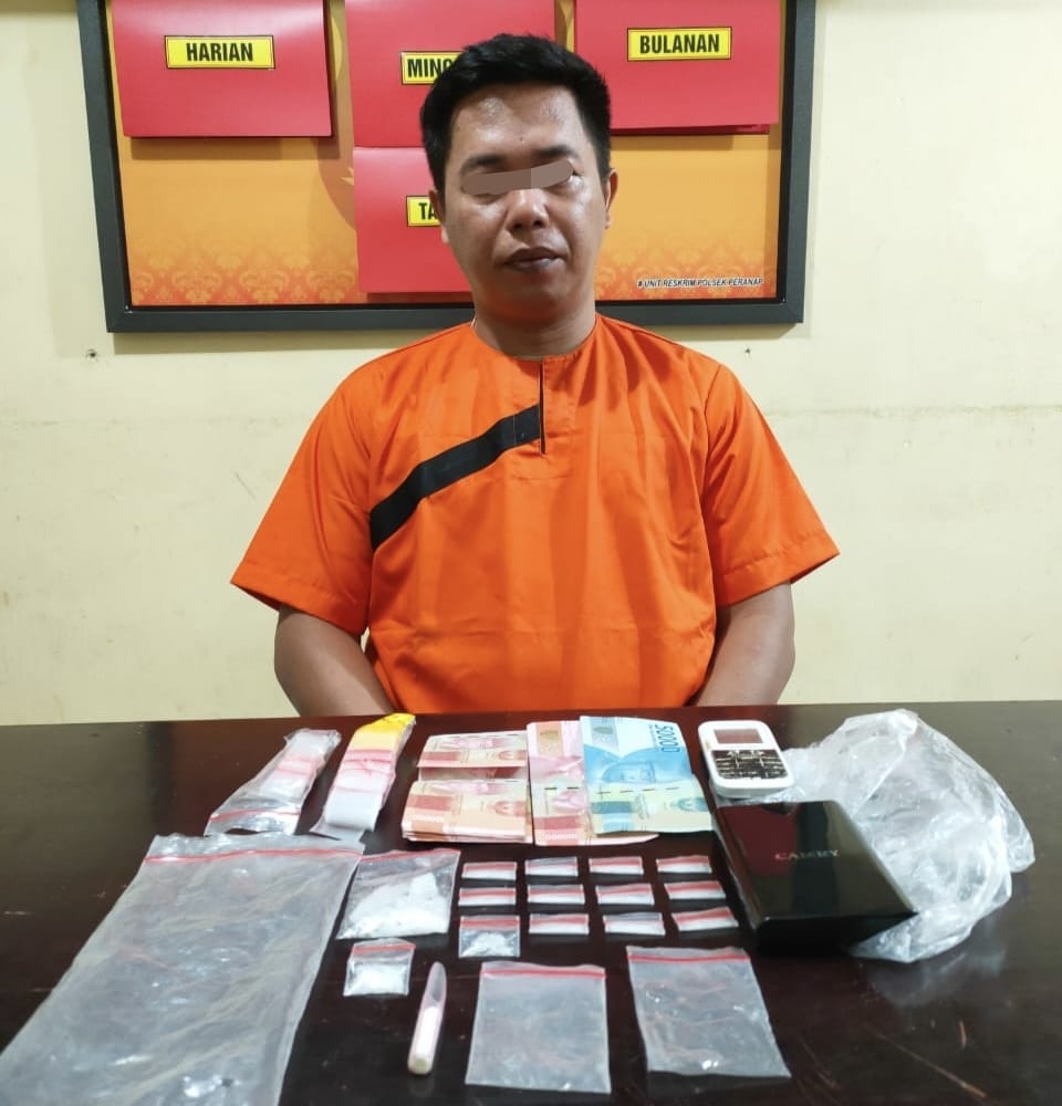 Edarkan Sabu Di Inhu, Warga Inhil Dibekuk Polsek Peranap, 8,20 Gram Diamankan