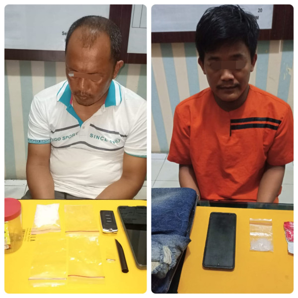 Polsek Rengat Barat Ringkus Dua Pengedar Sabu, BB capai 26 Gram Lebih