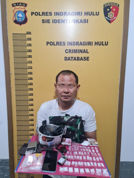 Tak Berkutik, Pengedar 31,25 Gram Sabu di Air Molek Dibekuk Satres Narkoba Polres Inhu