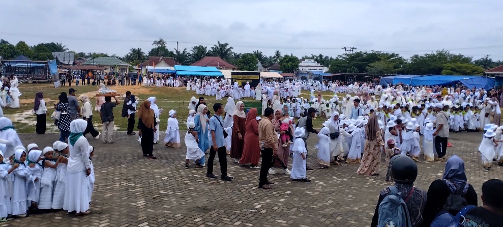 FKGRA Rayon 2 Inhu Gelar Manasik Haji Kecil, 810 Murid Antusias Ikuti Prosesi