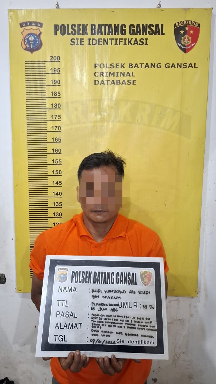 Diduga Edarkan Sabu, Pria Asal Desa Ringin Diamankan Polsek Batang Gansal