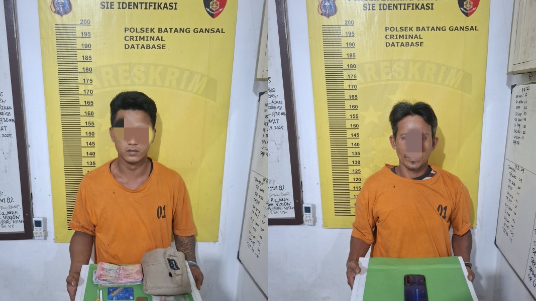 Jadikan Samping Ponpes Sebagai Markas Jualan Narkoba, Polsek Batang Gansal Ringkus Dua Pelaku
