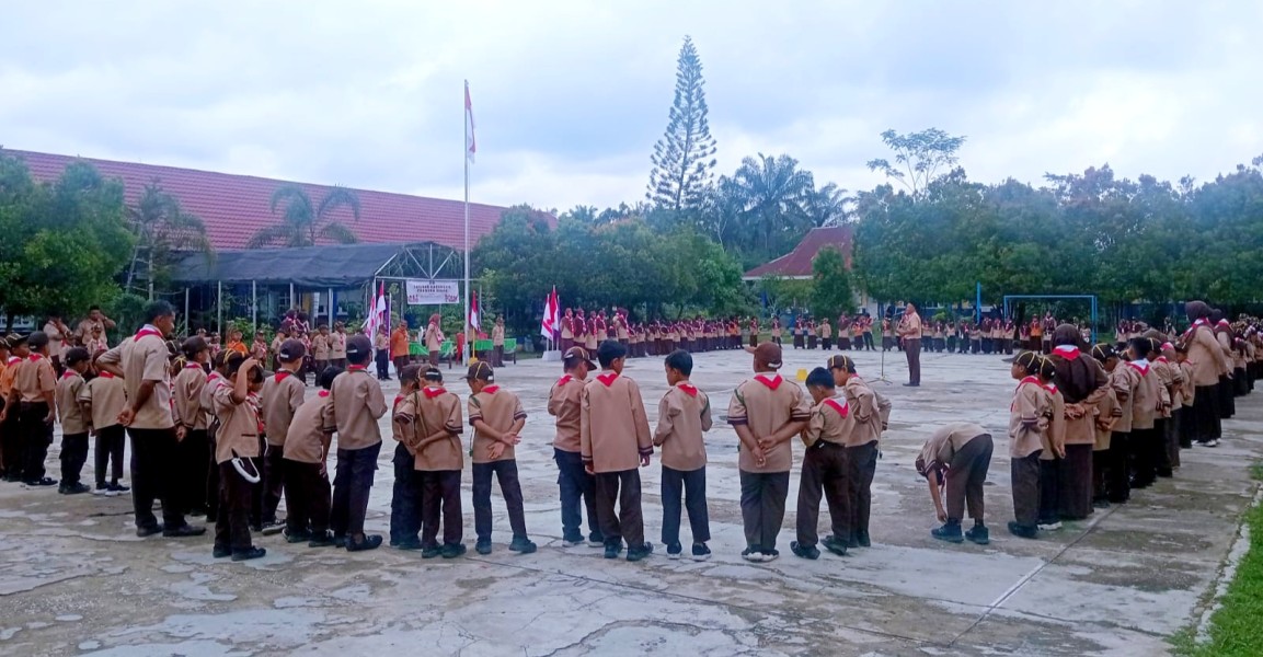 Latihan Gabungan Siaga Gugus 1 Pramuka di SDN 017 Titian Resak Berlangsung Meriah dan Edukatif