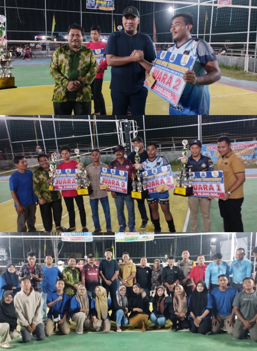 Ade Agus Hartanto Ikut Menyaksikan Laga Final Volleyball di Desa Petalabumi