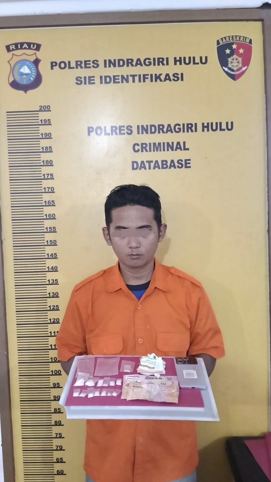 Edarkan Sabu 10,81 Gram, Petani Asal Kuala Cenaku Diciduk Satres Narkoba Polres Inhu