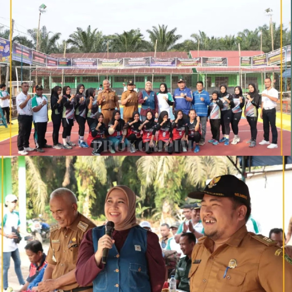 Bupati Inhu, Buka Turnamen Bola Voli Desa Belimbing