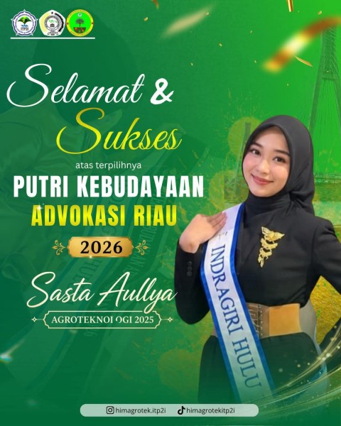 Putri Belilas Harumkan Nama Indragiri Hulu, Sasta Aullya Raih Gelar Putri Kebudayaan Advokasi Riau 2026