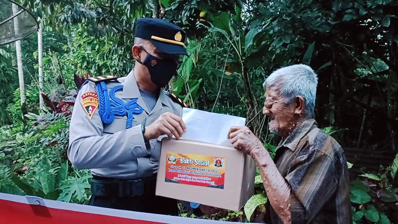 Pulang Kampung Ke Inhu, Ripal Indrawata Siswa Setukpa Lemdiklat Polri 2022 Gelar Baksos