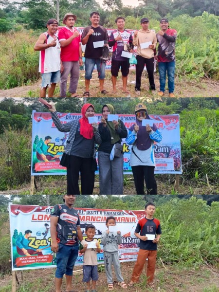 Lomba Mancing Sponsor Zea Pakan Ternak dan Vikram Sukses Digelar